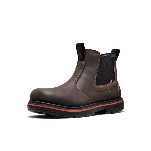 Men's Liberty Chelsea 90° Heel Work Boot (Carbon Toe) | Coffee Bean/Black
