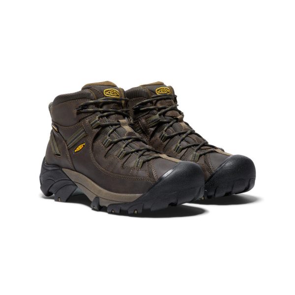 Men's Targhee II Waterproof Mid Wide | Canteen/Dark Olive